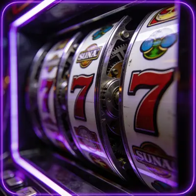 Slot machine reels on a dark background